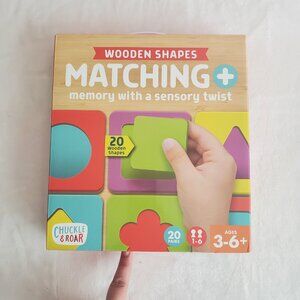 SEALED Wooden Shapes Matching Plus Memory with‎ Sensory Twist